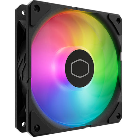Cooler master sickleflow edge 120 argb ventilatorsæt kuffertventilatorer (sort, 3 stykker, 120 x 120 x 25 mm, PWM, 3 styk, med A1 mini LED-controller)