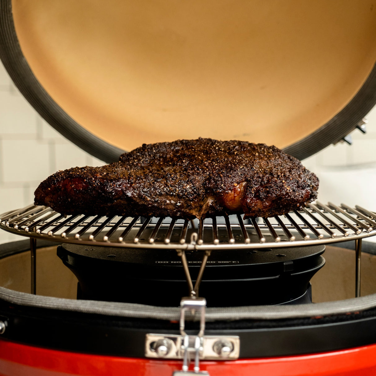 Kamado joe slōroller med madlavningsstativ i rustfrit stål til klassisk i ii indsatsgitter