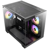 Antec cx600m argb mini tårnhus (sort | 3x usb-a | hærdet glas)