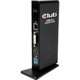 Club 3D USB Gen 1 Type A dockingstation med dobbelt skærm (sort, CSV-3242HD, detailhandel)