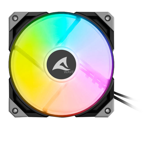 Sharkoon rebel f50 pwm rgb kabinet blæser (sort, 120 x 120 x 25 mm)