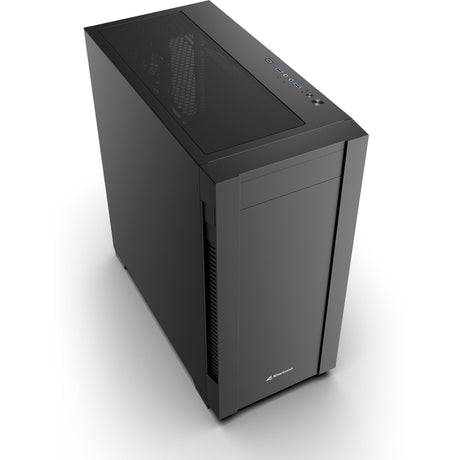 Sharkoon s25-v2 midi tårnhus (sort | 2x USB-A | 1x USB-C)