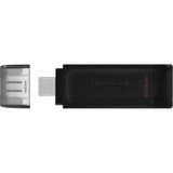 Kingston data traveler 70 64 GB USB-stick (sort, dt70 64 GB, USB-C 3.2 gen 1)