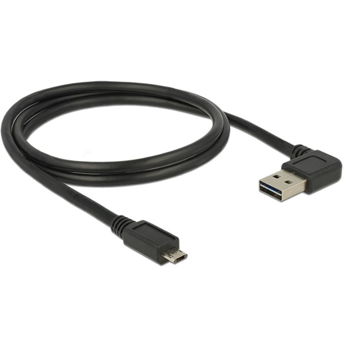 Delock easy-usb-a 2.0 han > easy-usb micro-usb-b 2.0 han-kabel (sort, 1 meter)
