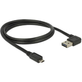 Delock easy-usb-a 2.0 han > easy-usb micro-usb-b 2.0 han-kabel (sort, 1 meter)