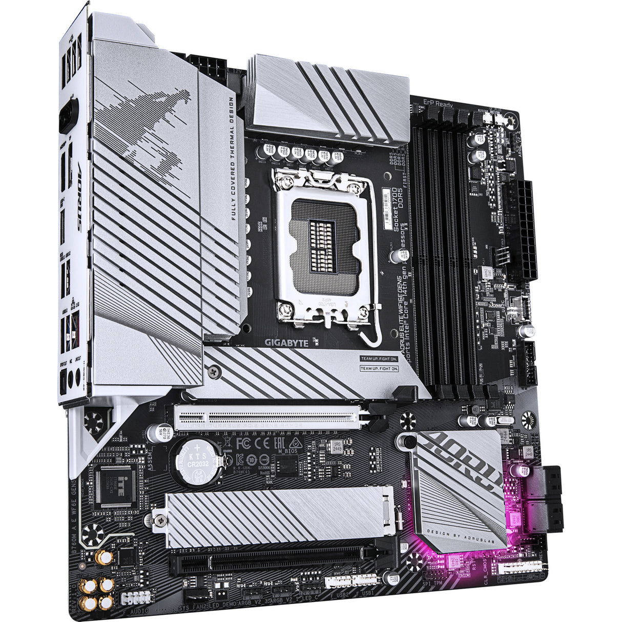 Gigabyte B760M AORUS Elite WiFi 6E Gen5 Socket 1700 bundkort (hvidt, RAID, 2,5 GB-LAN, WiFi 6E, BT 5.3, lyd, µATX)