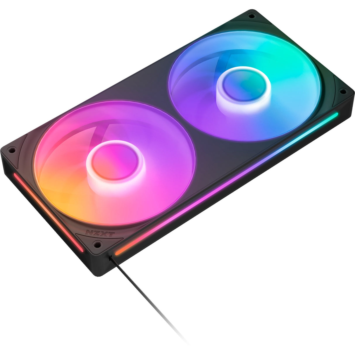 Nzxt f240 rgb core case fans (sort, 2 stk, 240 x 120 x 26 mm)