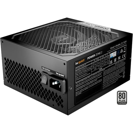 Vær stille! power zone 2 modulær 750 watt strømforsyning (sort, 1x 12v-2x6, 3x pcie)