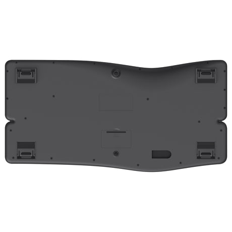 Trust Keyra ergonomisk trådløst tastatur (sort, amerikansk layout (QWERTY), 100 %, 2,4 GHz USB | Bluetooth)