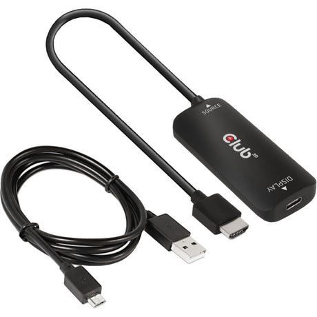 Club 3D HDMI+ Micro USB til USB-C adapter (sort)