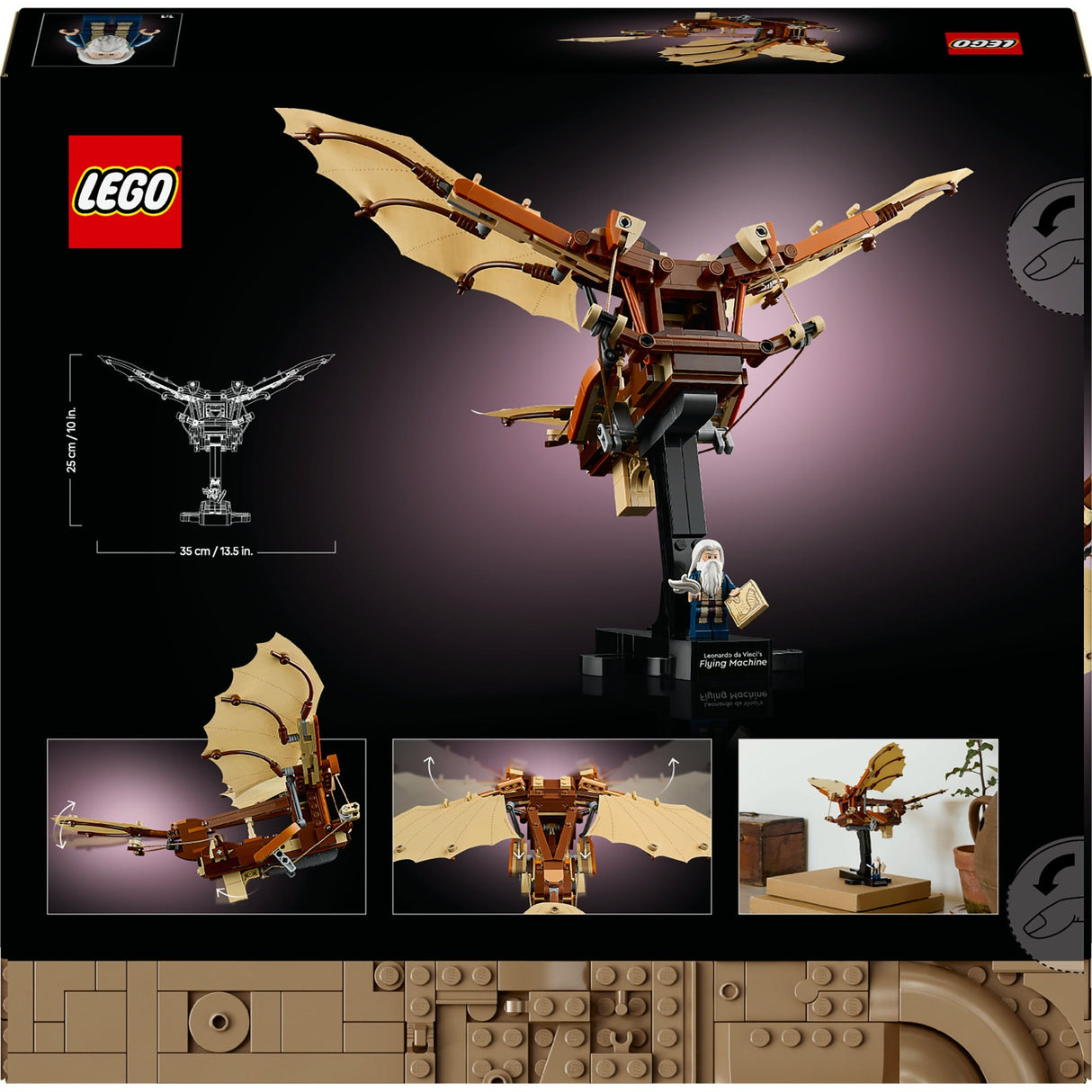 Lego-ikoner leonardo da vincis flyvemaskine - 10363