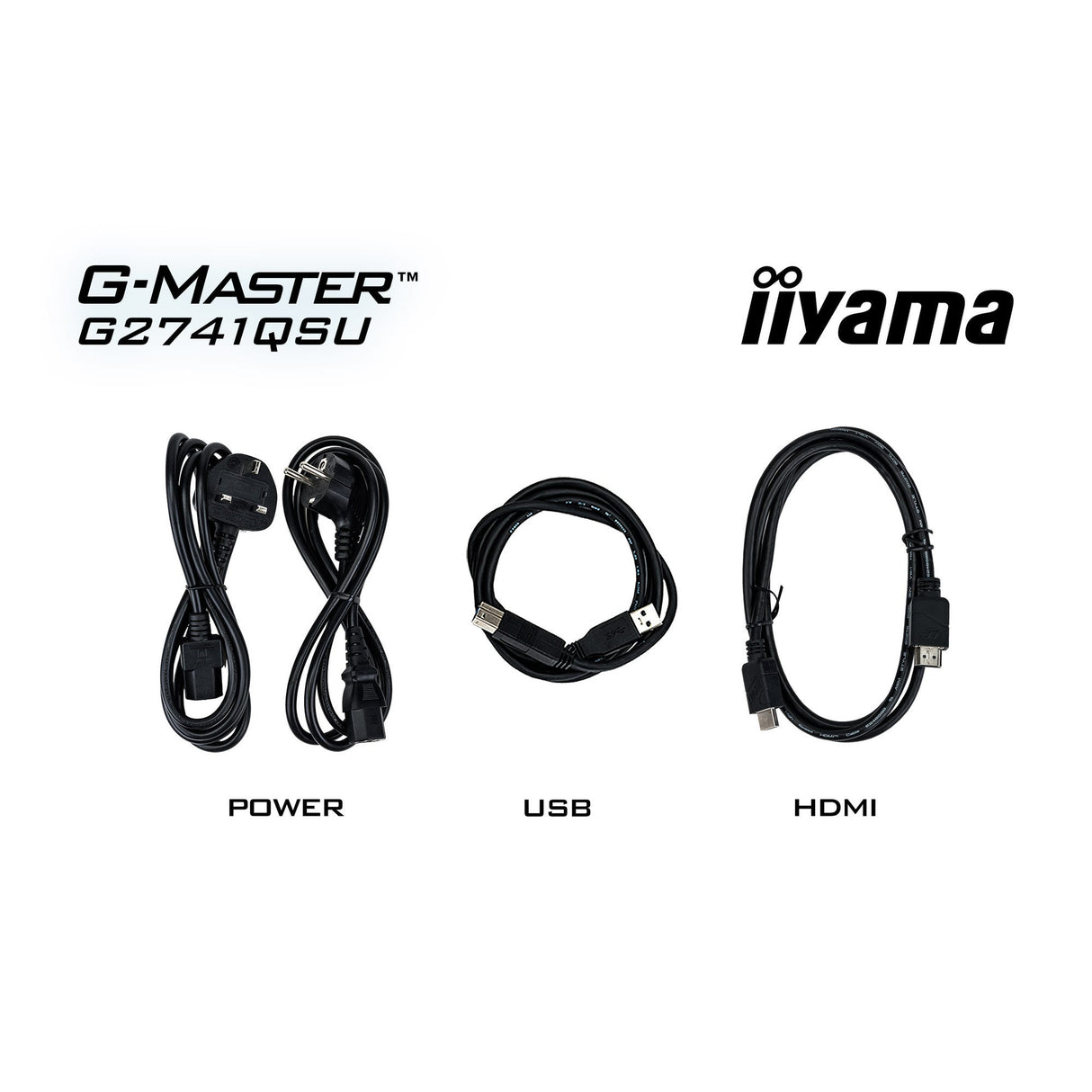 Iiyama G-Master Black Hawk G2741QSU-B1 27 gaming-skærm (sort, HDMI, DisplayPort, 2x USB-A, USB-B, 144 Hz)