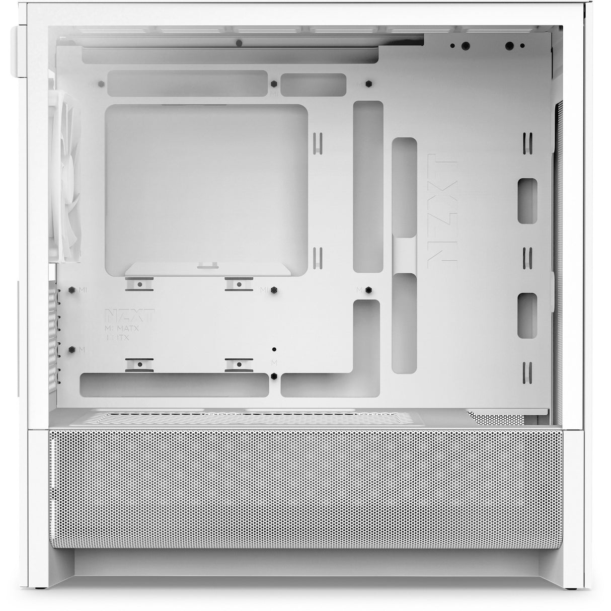 Nzxt h3 flow midi tårnhus (hvid (mat) | 1x USB-A | 1x USB-C | hærdet glas)