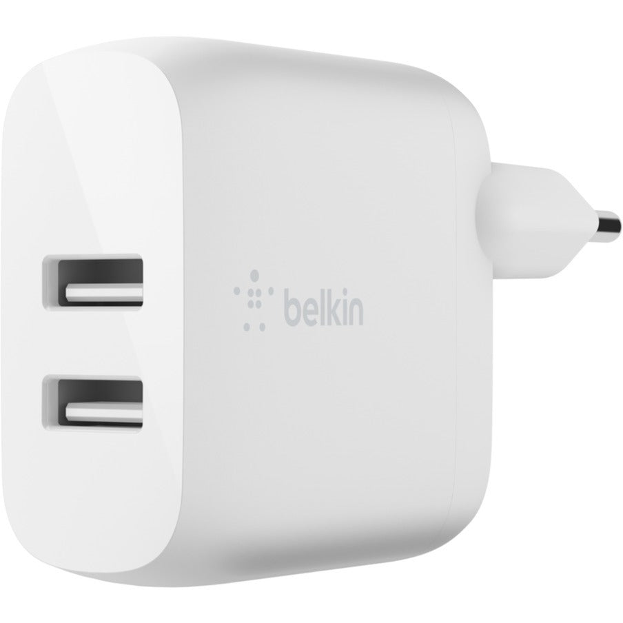 Belkin Boost Charge 2-ports USB-A vægoplader (hvid, 24W)