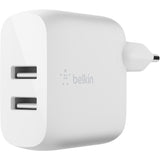 Belkin Boost Charge 2-ports USB-A vægoplader (hvid, 24W)