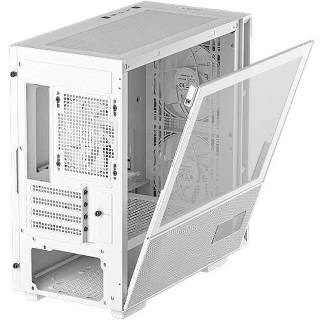 Deepcool ch360 digitalt mini tårnhus (hvid | 1x USB-A | 1x USB-C | RGB | hærdet glas)