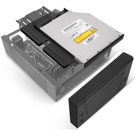 Silverstone sst-ml10b htpc-hus (sort | 2x usb-a)