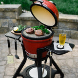 Kamado Joe Joe Jr® vogn med sideborde grillvogn (sort)