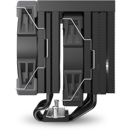 Sharkoon a60 rgb cpu køler (sort, 4-benet pwm blæserstik)