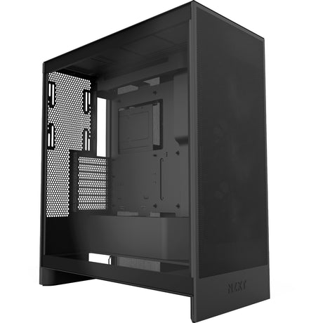 Nzxt h7 flow (2024) midi tårnhus (sort | 2x USB-A | 1x USB-C | hærdet glas)