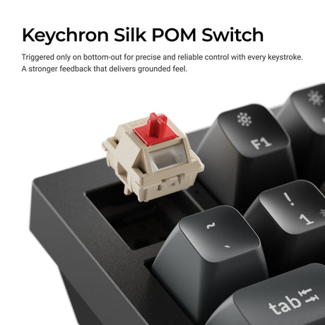 Keychron q6 ultra-m3 8k trådløst brugerdefineret mekanisk tastatur (sort, us-layout (qwerty), silke pom brun, 100%, rgb, hot swap, 8k, 2,4 ghz bluetooth 5,2 usb-c)