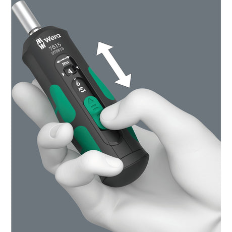 Wera 7515 Kraftform momentskruetrækker med sikker momenthastighed (sort grøn, 2-6 nm)