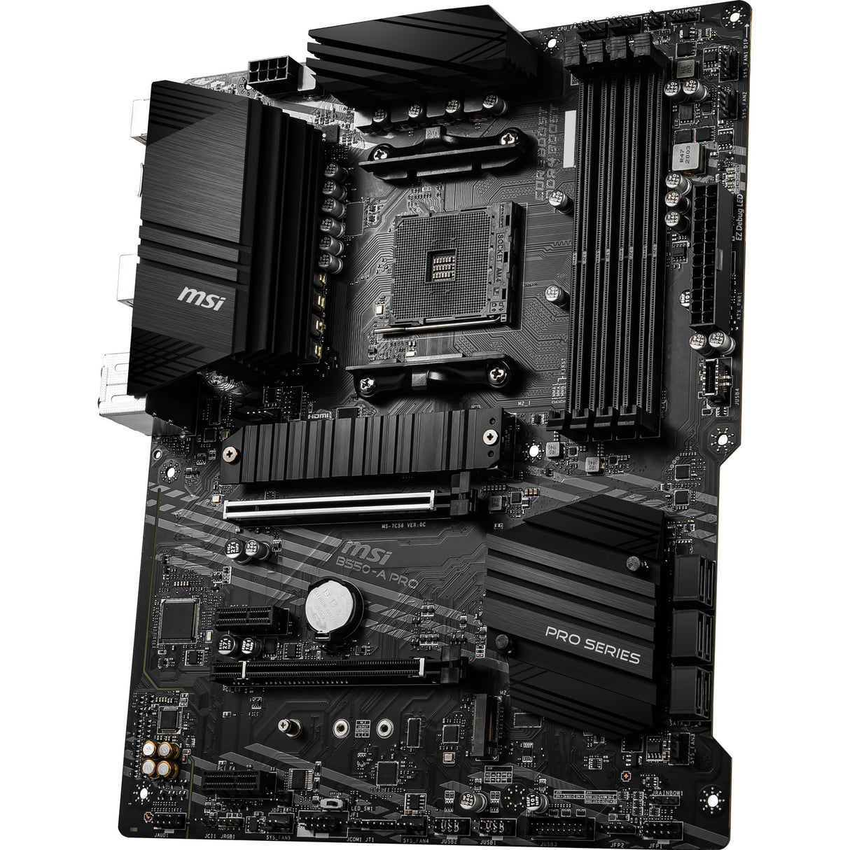 MSI B550-A Pro Socket AM4 bundkort (sort, RAID, GB-LAN, lyd, ATX)