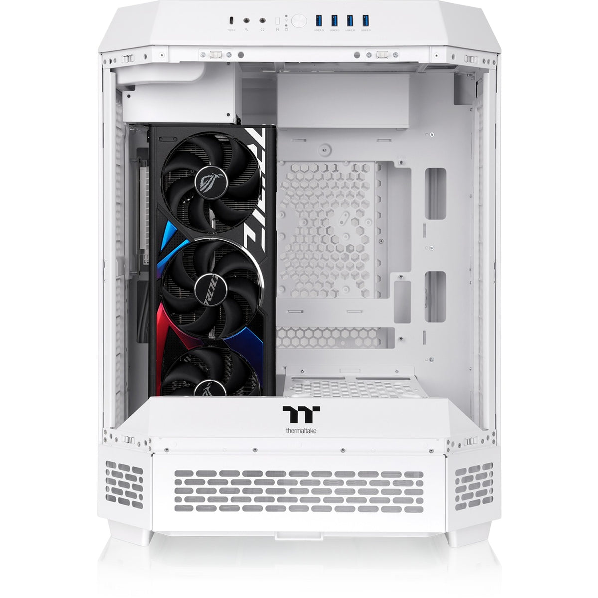 Thermaltake the tower 600 - snow midi tower behuizing (wit | 4x usb-a | 1x usb-c | tempered glass)