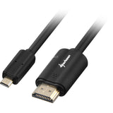 Sharkoon HDMI > micro HDMI 2.0-kabel (sort, 1,5 meter, 4k)