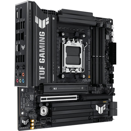 Asus Tuf Gaming B850M-Plus Wi-Fi Socket AM5 bundkort (2,5 GB-LAN, Wi-Fi 6e, BT, lyd, µATX)