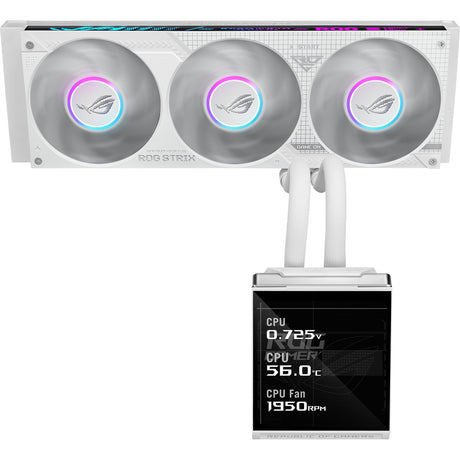 Asus rog strix slc iv 360 argb lcd white edition waterkoeling (wit)