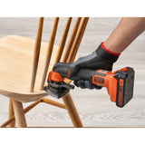 Black+decker 18v skruetrækker + 18v oscillerende multiværktøjsbundt (sort orange)