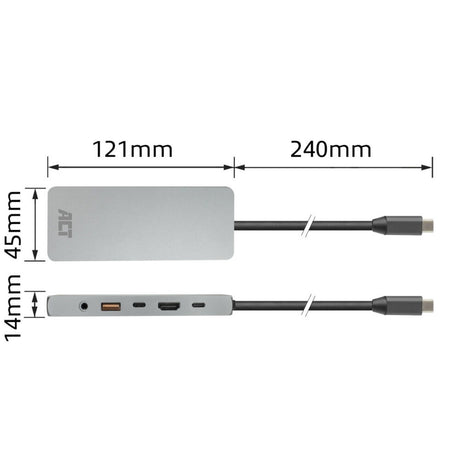 Docking station act ac7095 grå