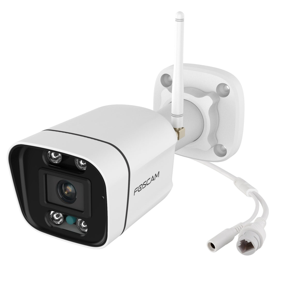 Foscam v8p, 4k 8mp dual-band wifi sikkerhedskamera (hvid, med lyd- og lysalarm)