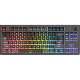Montech mkey darkness tkl rgb mekanisk tastatur (sort, us-layout (qwerty), gateron g pro gul, 80% (tkl), hot-swappable, rgb, pbt)