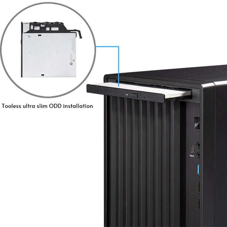 Chieftec uni bs-20b-op mini tårnhus (sort | 3x USB-A | 1x USB-C)