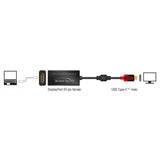 Delock-skærmportadapter til USB-C-skærm 4k (sort, 0,2 meter)