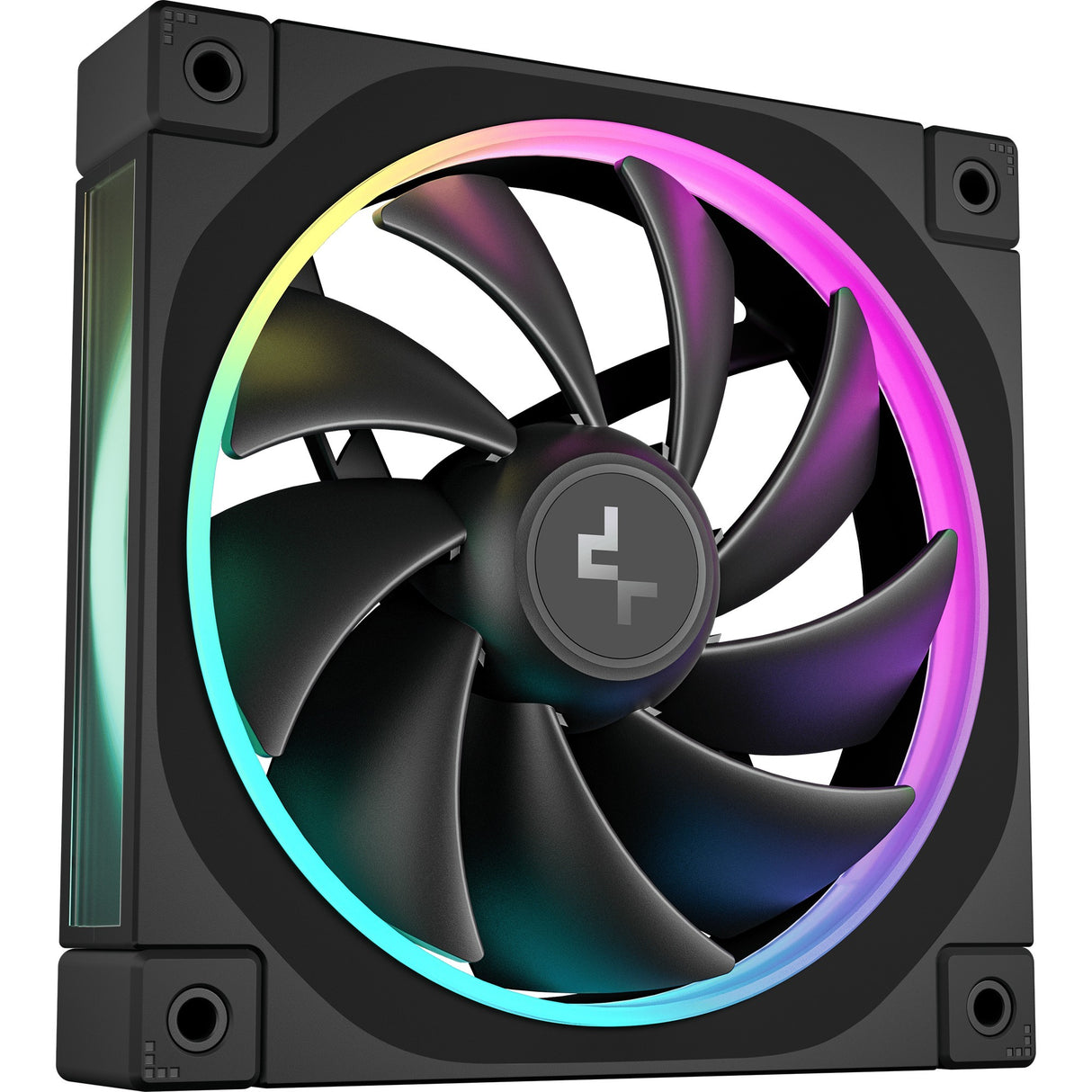 Deepcool fl12 rgb kabinet blæser (sort, 120 x 120 x 25 mm, pwm)