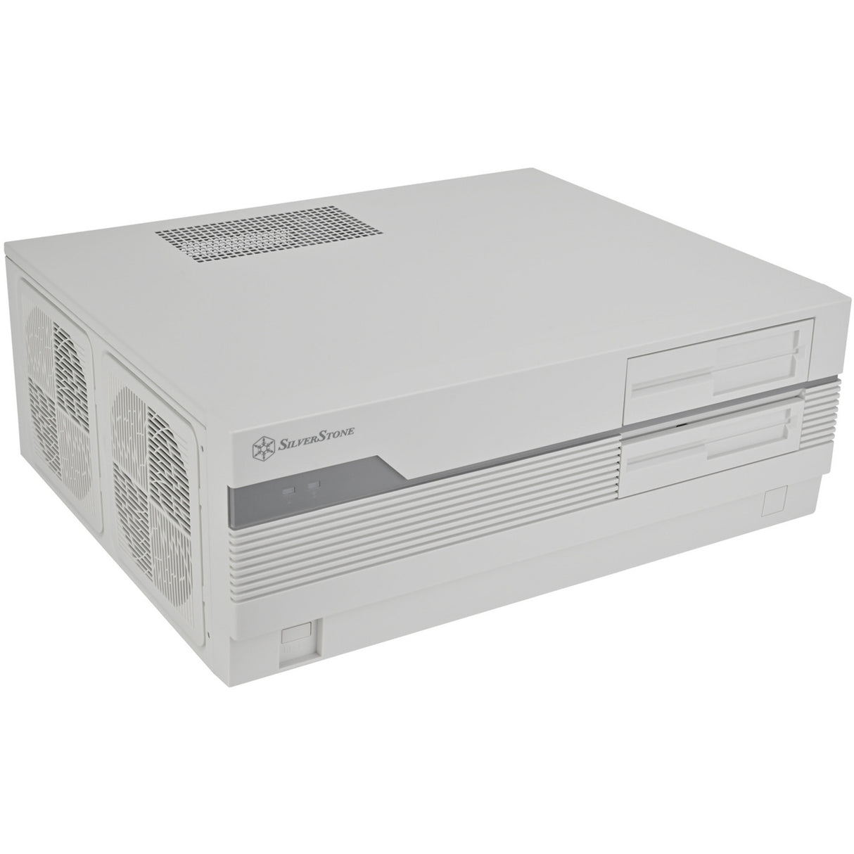 Silverstone FLP01 HTPC-hus (creme | 2x USB-A | 1x USB-C)