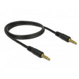 Delock stereostik 3,5 mm 5-benet (han) > 3,5 mm 5-benet (han) kabel (sort, 1 meter)