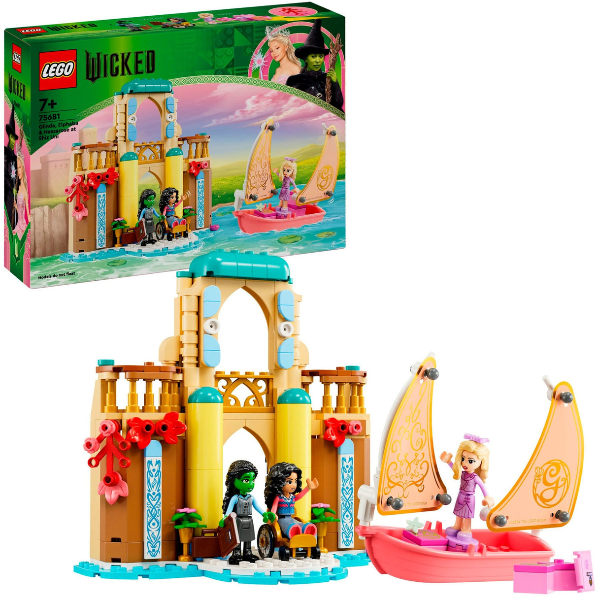 Lego wicked - glinda, elphaba og nessarose på shiz university byggelegetøj (75681)