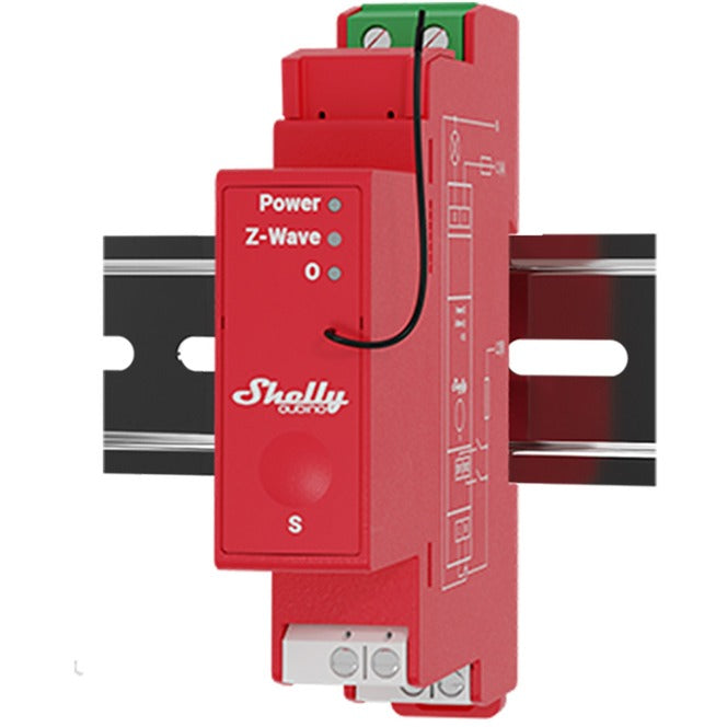 Shelly qubino wave pro 13.00 relæ (rød)