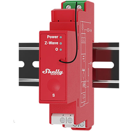 Shelly qubino wave pro 13.00 relæ (rød)