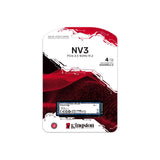 Kingston nv3 4 tb ssd (snv3s 2000g, pcie 4.0 x4, nvme, m.2 2280)