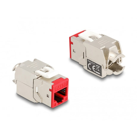 Delock keystone modul rj45 jack til lsa cat 6a værktøjsfrit, 8 stykker (flerfarvet)