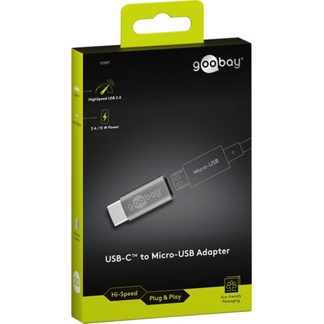 Goobay USB-C til mikro-USB adapter (grå)