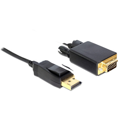 Delock skærmport > dvi 24+1 adapter (sort, 5 meter)