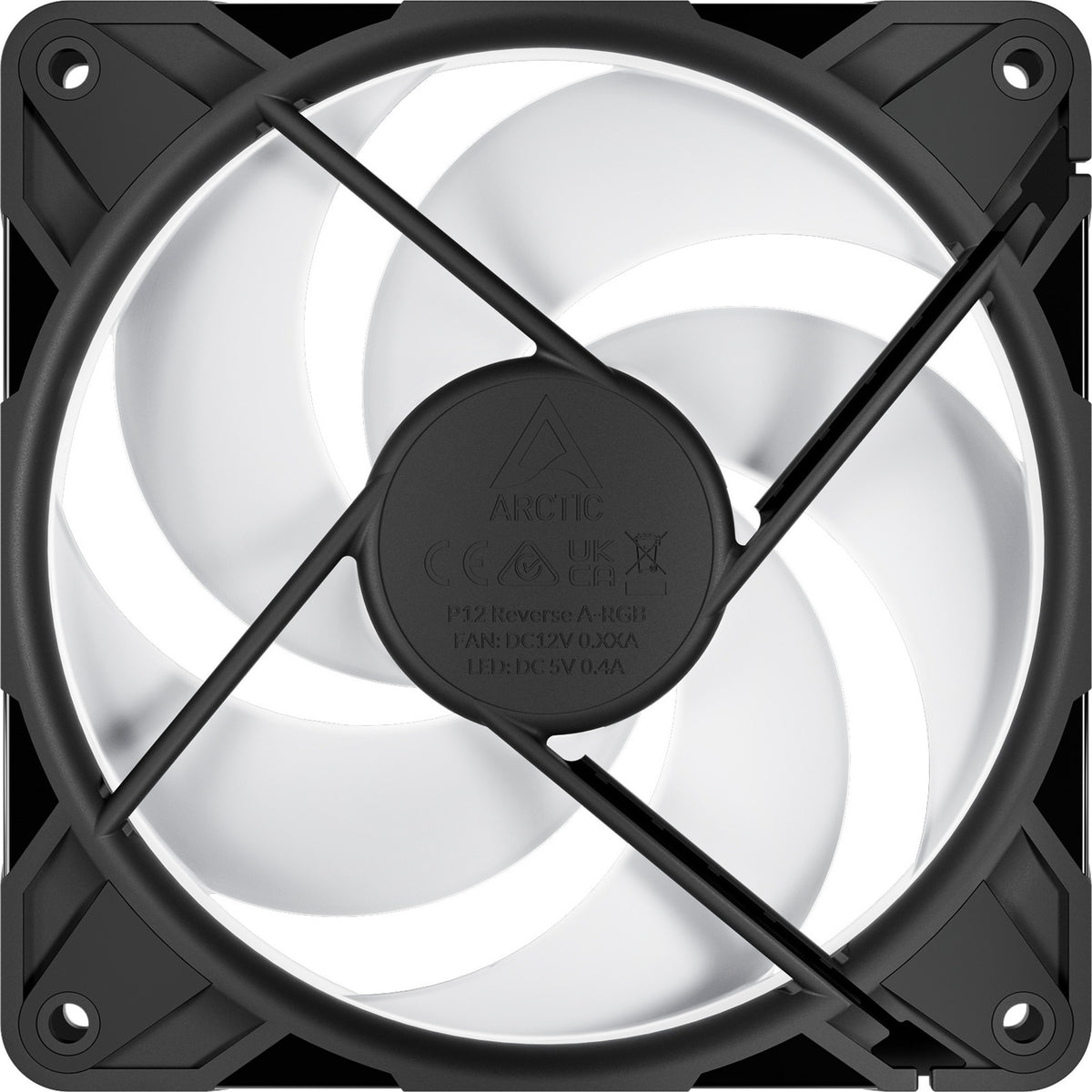 Arctic p12 pro reverse a-rgb case fans (sort, 3 styk, 120 x 120 x 27 mm, pwm)