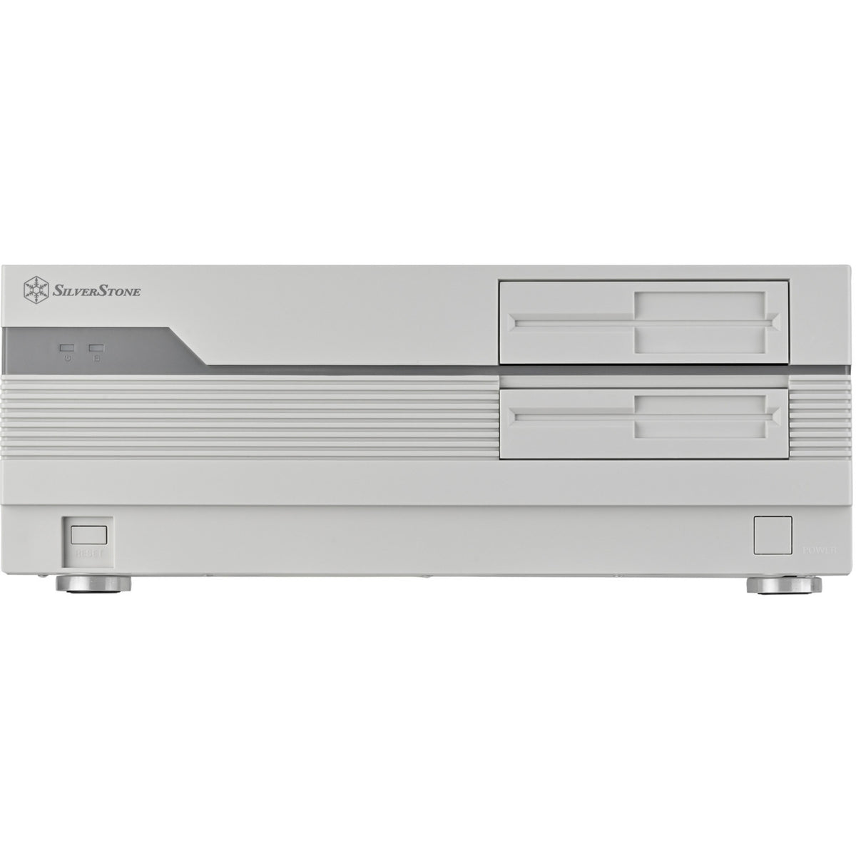 Silverstone FLP01 HTPC-hus (creme | 2x USB-A | 1x USB-C)