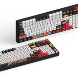 Iqunix f97 graffiti-dagbog trådløst mekanisk tastatur (sort, us-layout (qwerty), cherry mx brown, 96%, rgb-lysdioder, hot-swappable, pbt, 2.4ghz | bluetooth 5.1 | usb-c)